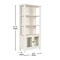 Flash Furniture Stella Modern Farmhouse Wooden Bookcase and Storage Cabinet, 3 Upper Shelves in White ZG-027-WHT-GG - alternate 7